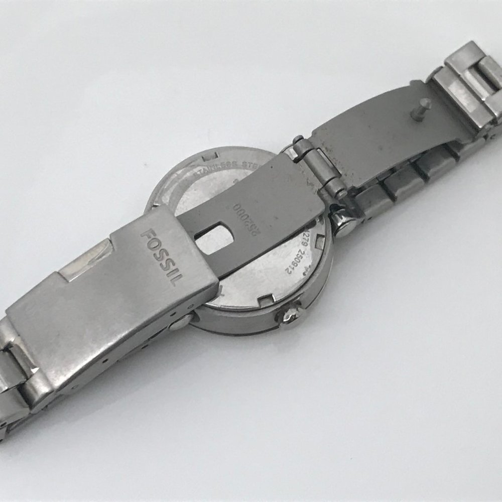 Fossil Women Watch Silver White Tone Date Calenda - Picture 9 of 12